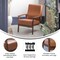 Emma and Oliver Langmore Upholstered Mid-Century Modern Arm Chair with Wood Frame